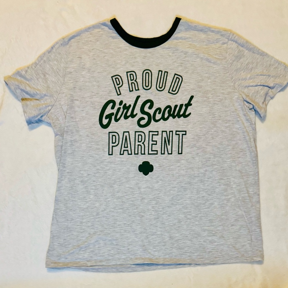 Proud Girl Scout Parent Gray X-Large T-Shirt (New)